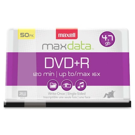 Maxell DVD-R, 4.7GB, BRANDED, 50 SPND MAX639013